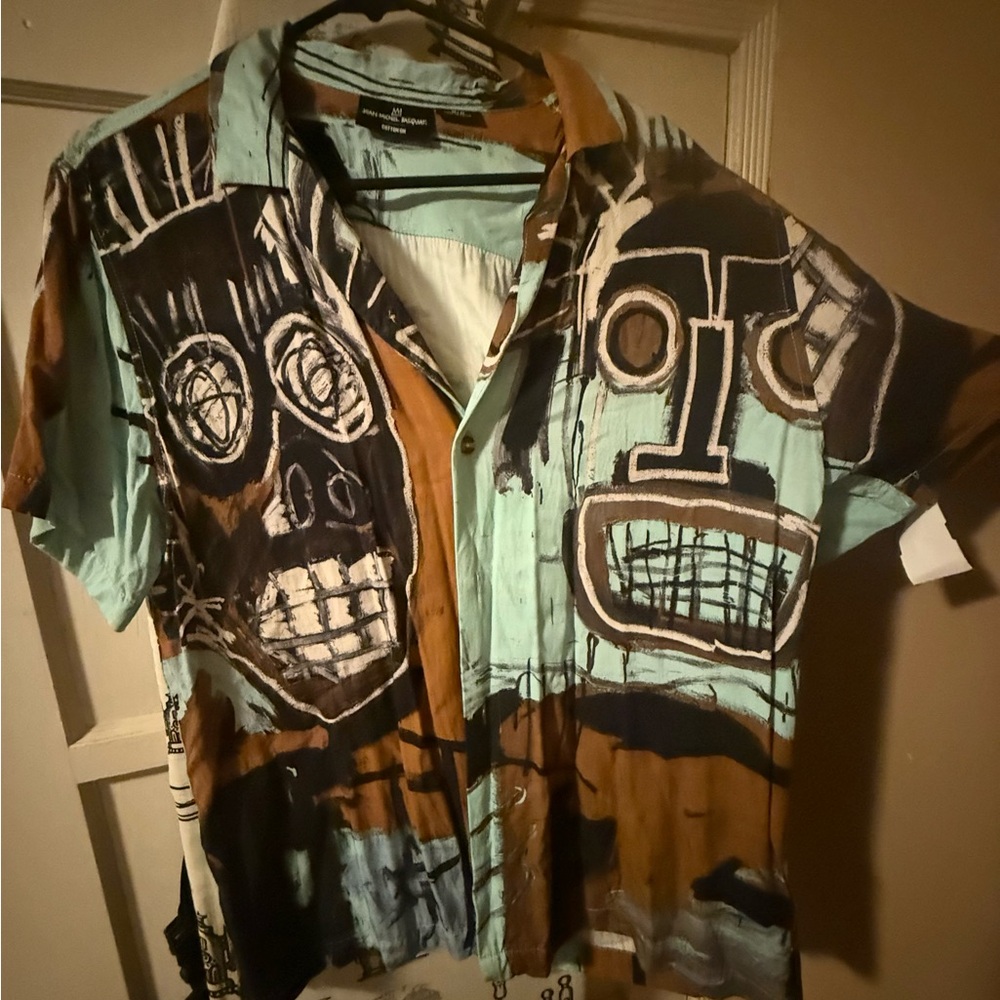 Jean Michel Basquiat Abstract Art Men's Shirt